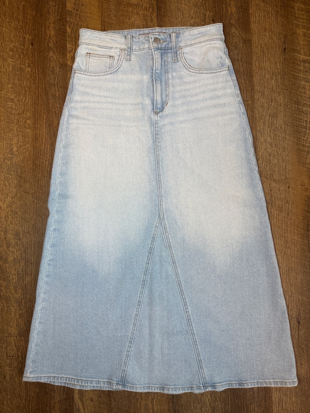 Joe’s Margo Light Wash Denim Midi Maxj Skirt Size 26